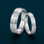 S925 Sterling Silver Linear Groove Couple Bands