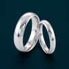 S925 Sterling Silver Classic Dome Couple Bands