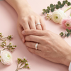 S925 Sterling Silver Rose Gold Two-Tone Couple Bands
