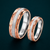 S925 Sterling Silver Rose Gold Two-Tone Couple Bands