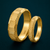 S925 Sterling Silver Gold-Plated Ribbed Couple Bands