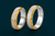 S925 Sterling Silver Gold Edge Textured Couple Bands