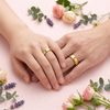 S925 Sterling Silver Classic Gold Finish Couple Band
