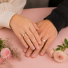 S925 Sterling Silver Rose Gold Classic Couple Bands