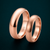 S925 Sterling Silver Rose Gold Classic Couple Bands