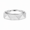 Designer S925 Sterling Silver Faceted Textured Couple Bands