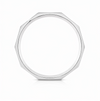 Designer S925 Sterling Silver Faceted Textured Couple Bands
