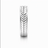 Elegant S925 Sterling Silver Leaf Engraved Couple Bands