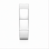 Modern S925 Sterling Silver Block Design Couple Bands