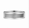 S925 Sterling Silver Ribbed Couple Bands