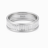 Luxury S925 Sterling Silver Diamond-Cut Couple Bands