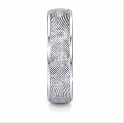 Luxury S925 Sterling Silver Micro-Textured Couple Bands