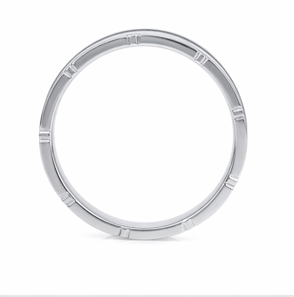 Premium S925 Sterling Silver Multi-Line Textured Couple Bands