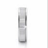 S925 Sterling Silver Textured Ribbed Couple Bands