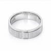 S925 Sterling Silver Textured Ribbed Couple Bands