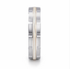 S925 Sterling Silver Mother of Pearl Inlay Couple Bands