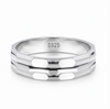 925 Sterling Silver Dotted Texture Couple Bands