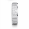 S925 Sterling Silver Dual Finish Striped Couple Bands