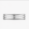 S925 Sterling Silver Multi-Line Textured Couple Bands