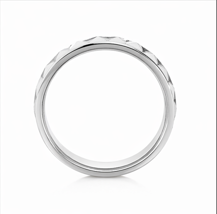 Premium S925 Sterling Silver Studded Texture Couple Bands