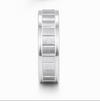 S925 Sterling Silver Linear Groove Couple Bands