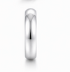 S925 Sterling Silver Classic Dome Couple Bands