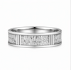 Elegant S925 Sterling Silver Sparkle Textured Couple Bands