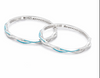 Blue Enamel Stone-Studded Bangles – 925 Sterling Silver Platinum Polish Designer Set