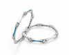 Elegant Blue Enamel Stone-Studded Bangles – 925 Sterling Silver Designer bangles Set