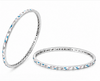925 Sterling Silver Blue Enamel Stone-Studded Bangles – Sleek Designer Silver Bangle Set