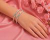 Minimal Blue Accent Designer Bangles – 925 Sterling Silver Sleek Bangles Set
