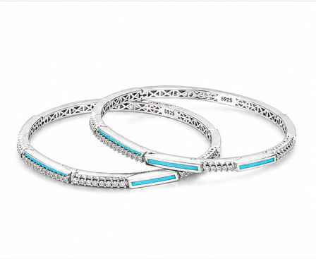 Premium 925 Sterling Silver Designer Bangles for Women