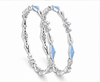 Luxury Blue Enamel Diamond-Studded Bangles – 925 Sterling Silver Designer Bangles
