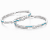 Luxury Turquoise Inlay Diamond-Studded Bangles – 925 Sterling Silver Designer bangles
