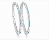 Luxury Turquoise Inlay Diamond-Studded Bangles – 925 Sterling Silver Designer bangles