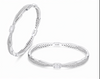 Elegant Textured Diamond-Cut Banngles