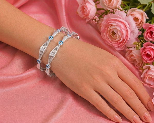 Luxury Geometric Evil Eye Bangles
