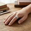 Fine Line Texture 925 Sterling Silver Ring