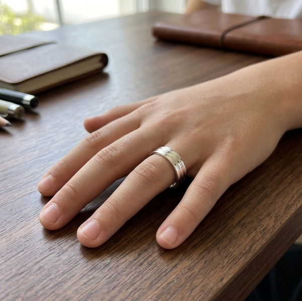 Triple Line Minimal 925 Sterling Silver Ring