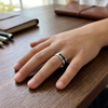 Galaxy Texture Black Inlay 925 Sterling Silver Ring