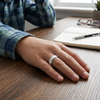 Diamond Dust Stripe 925 Sterling Silver Ring