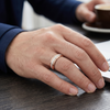Elegant Two-Tone Textured Ring