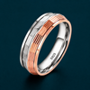 Luxury Two-Tone Faceted Ring