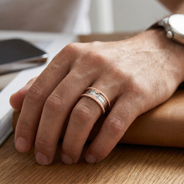 Bold Dual-Tone Designer Ring