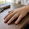 Luxury Dual Tone Chain Pattern 925 Sterling Silver Ring