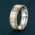 Classic Dual Tone Grooved 925 Sterling Silver Ring |
