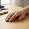 Triple Line Textured Ring 925 Sterling Silver