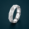 Geometric Faceted 925 Sterling Silver Ring