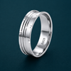 Layered Groove Design 925 Sterling Silver Ring