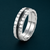 Dual Tone Gear Pattern 925 Sterling Silver Ring